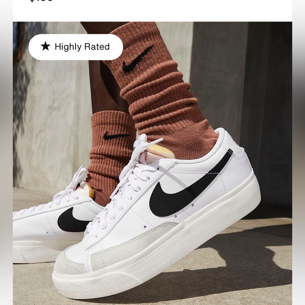Nike Blazer Low Platform Women Black White